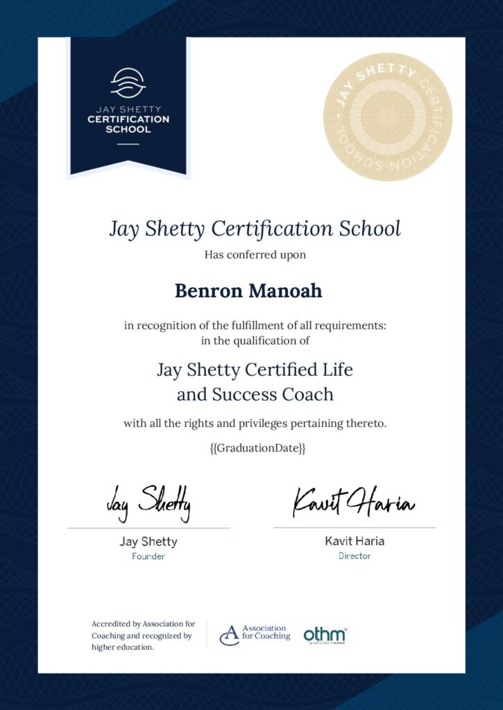 JSCS Graduation Certificate - Manoah,Benron